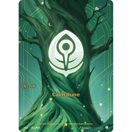 OGN_042a CALM RUNE * Riftbound TCG - Unleashed * Calm Rune AA-Common