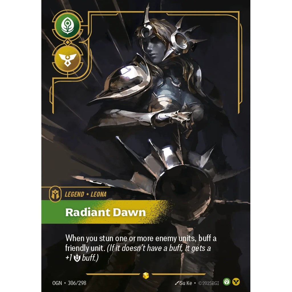 OGN_306 LEONA RADIANT DAWN (ON) * Riftbound TCG - Origins * OVN Overnumber | Authentic League of Legends