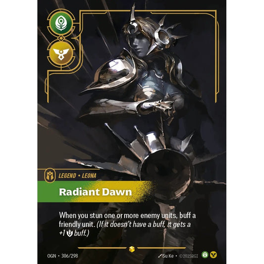 OGN_306 LEONA RADIANT DAWN (ON) * Riftbound TCG - Origins * OVN Overnumber | Authentic League of Legends