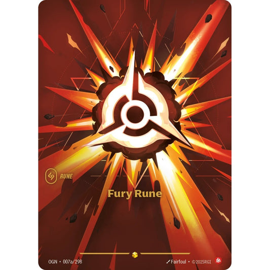 OGN_007a FURY RUNE * Riftbound TCG - Unleashed * Fury Rune AA-Common