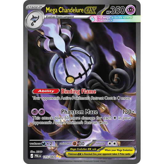 PBL_115/084 Mega CHANDELURE EX *Pitch Black* SIR English Holofoil Pokemon TCG_Special Illustration Rare