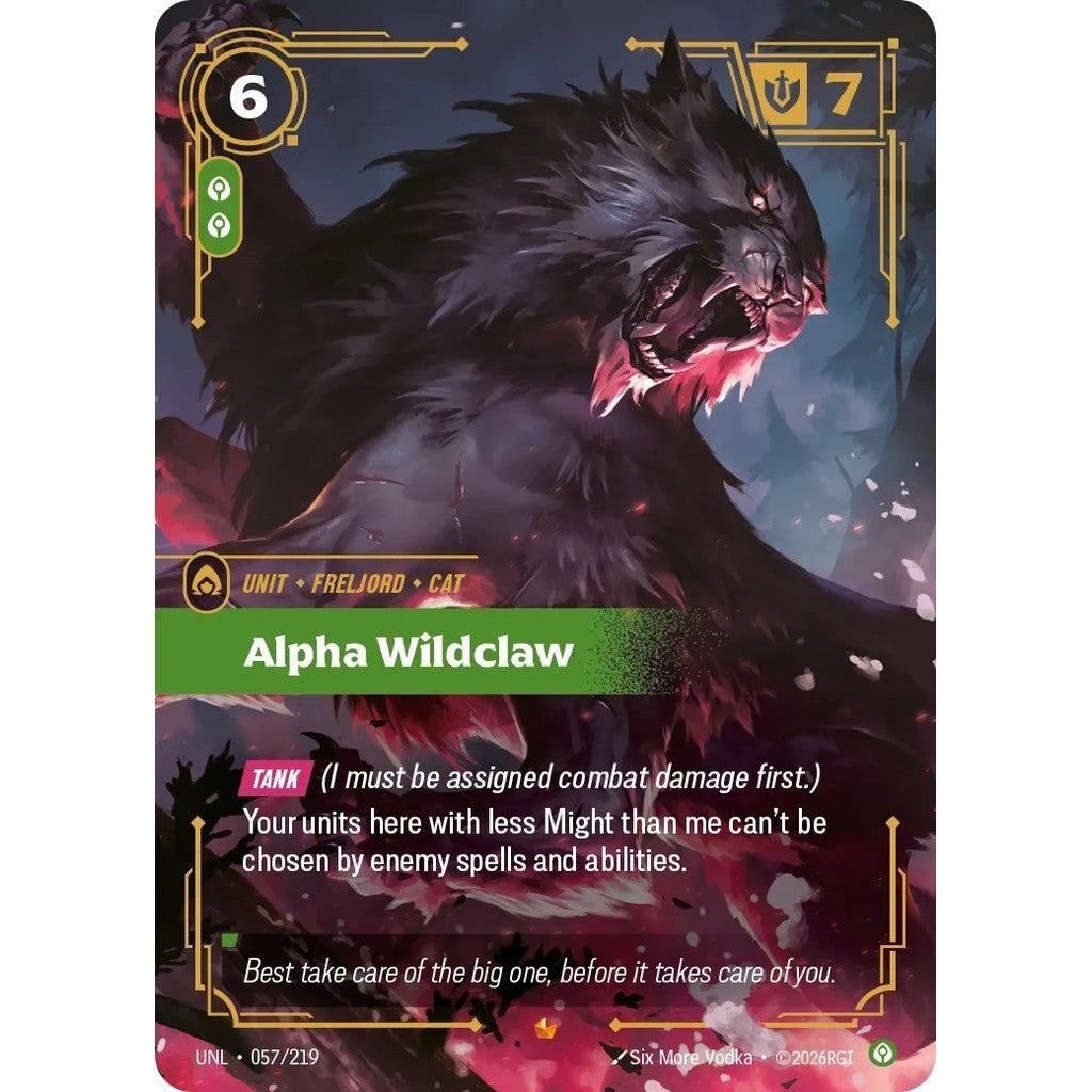 UNL_057 ALPHA WILDCLAW * Riftbound TCG - Unleashed * Calm Unit Epic