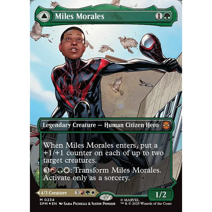 SPM_234 Miles Morales // Ultimate Spider-Man *Marvel's Spider-Man: Borderless Classic Comic* MTG Magic: The Gathering