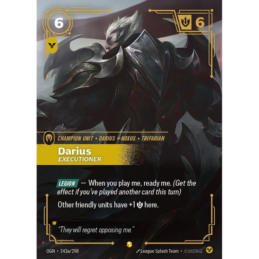 OGN_243a DARIUS, EXECUTIONER * Riftbound TCG - Unleashed * Order Unit AA-Epic