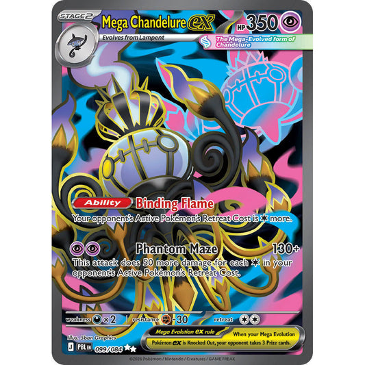 PBL_099/084 Mega CHANDELURE EX *Pitch Black* UR English Holofoil Pokemon TCG_Ultra Rare