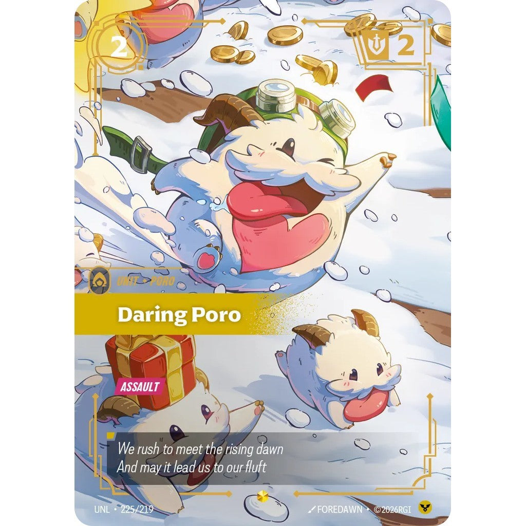 UNL_225 DARING PORO (ON) * Riftbound TCG - Unleashed * OVN Overnumber | Authentic League of Legends
