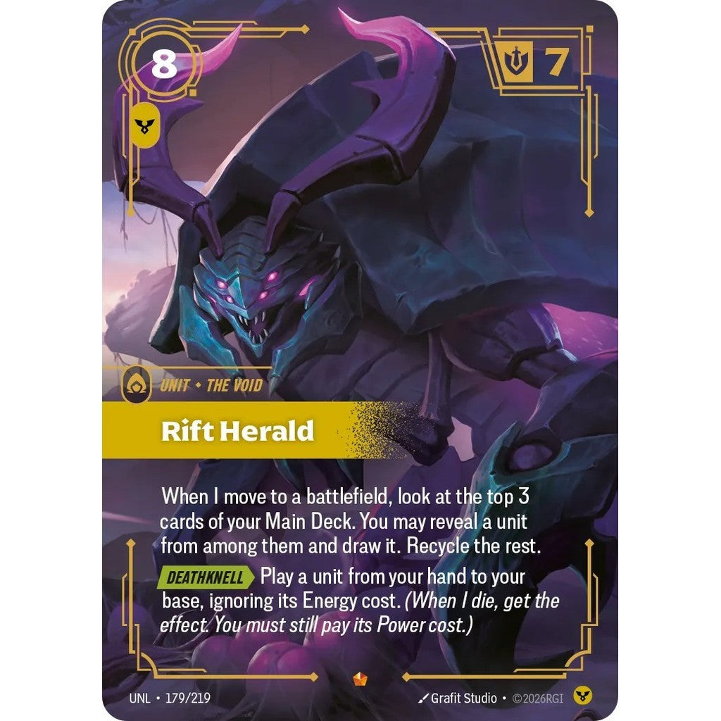 UNL_179 RIFT HERALD * Riftbound TCG - Unleashed * Order Unit Epic