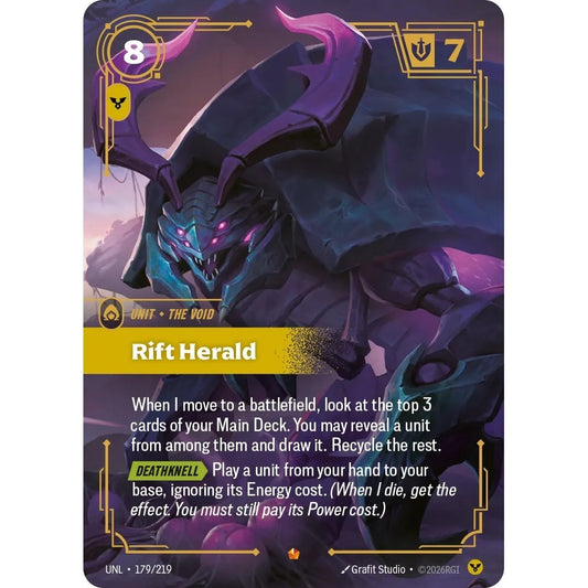 UNL_179 RIFT HERALD * Riftbound TCG - Unleashed * Order Unit Epic