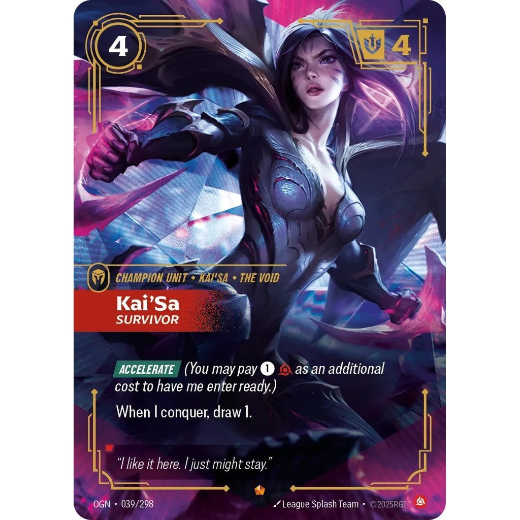 OGN_039 KAI'SA, SURVIVOR * Riftbound TCG - Origins * Fury Unit Epic
