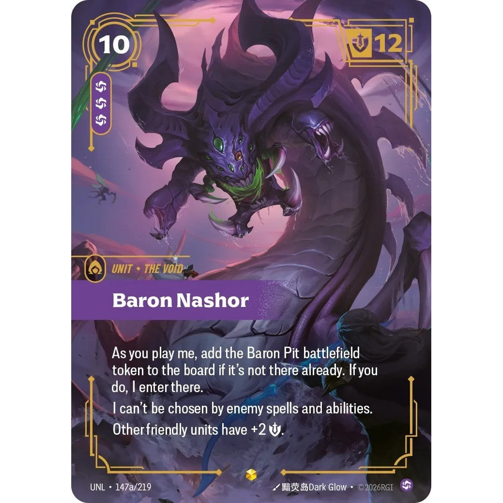 UNL_147a BARON NASHOR Chaos * Riftbound TCG - Unleashed * Unit Epic Showcase AA