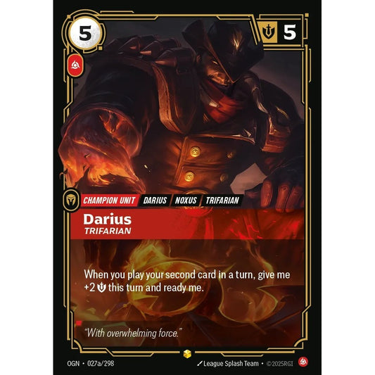 OGN_027a DARIUS, TRIFARIAN * Riftbound TCG - Unleashed * Fury Unit AA-Rare