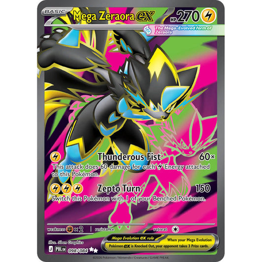 PBL_098/084 Mega ZERAORA EX *Pitch Black* UR English Holofoil Pokemon TCG_Ultra Rare