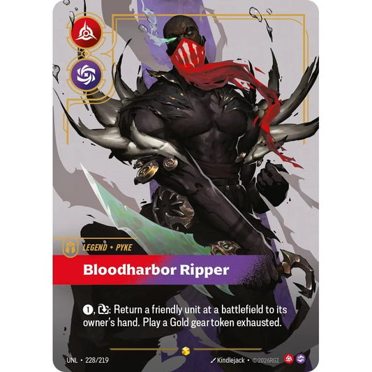 UNL_228 PYKE BLOODHARBOR RIPPER (ON) * Riftbound TCG - Unleashed * OVN Overnumber | Authentic League of Legends