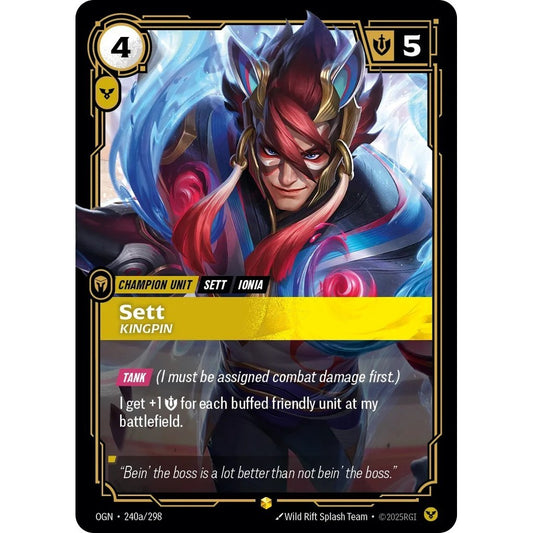 OGN_240a SETT, KINGPIN * Riftbound TCG - Unleashed * Order Unit AA-Rare