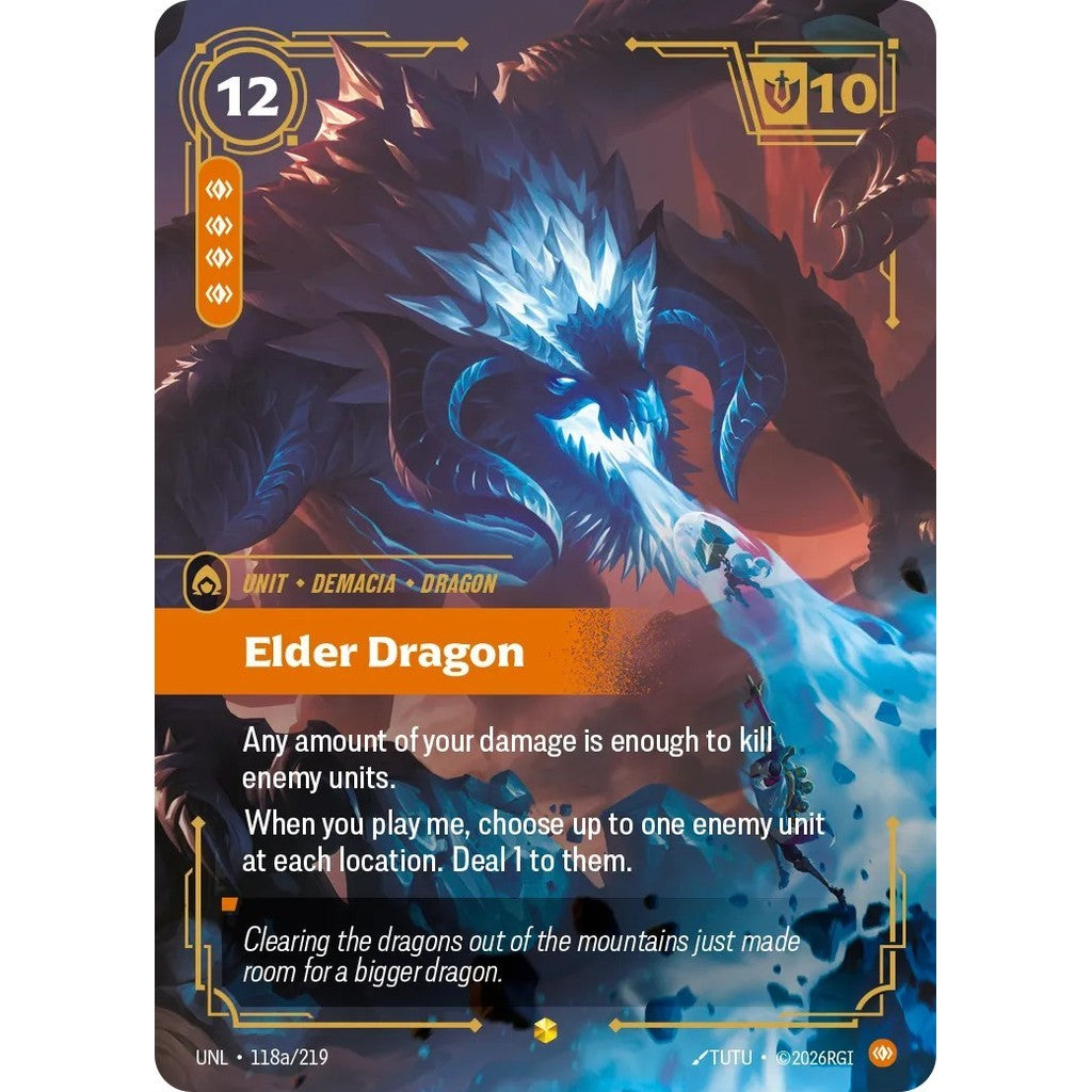UNL_118a ELDER DRAGON Body * Riftbound TCG - Unleashed * Unit Epic Showcase AA