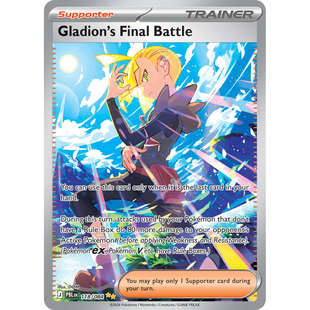 PBL_118/084 GLADION'S FINAL BATTLE *Pitch Black* SIR English Holofoil Pokemon TCG_Special Illustration Rare