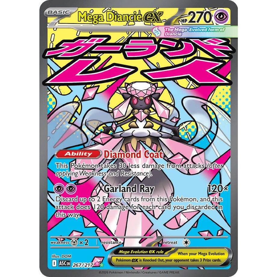 ASC_267/217 Mega DIANCIE EX *Ascended Heroes* MA English Pokemon TCG_Mega Attack Rare