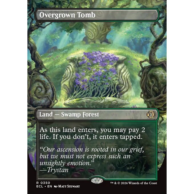 ECL_350 Overgrown Tomb // Overgrown Tomb *Lorwyn Eclipsed Reversible Shockland* MTG Magic: The Gathering_Rare