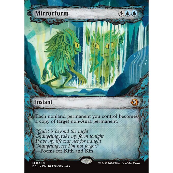 ECL_308 Mirrorform *Lorwyn Eclipsed Showcase SC* MTG Magic: The Gathering_Mythic