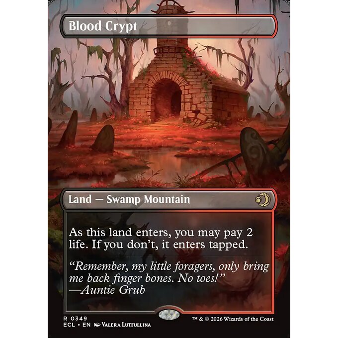 ECL_349 Blood Crypt // Blood Crypt *Lorwyn Eclipsed Reversible Shockland* MTG Magic: The Gathering_Rare