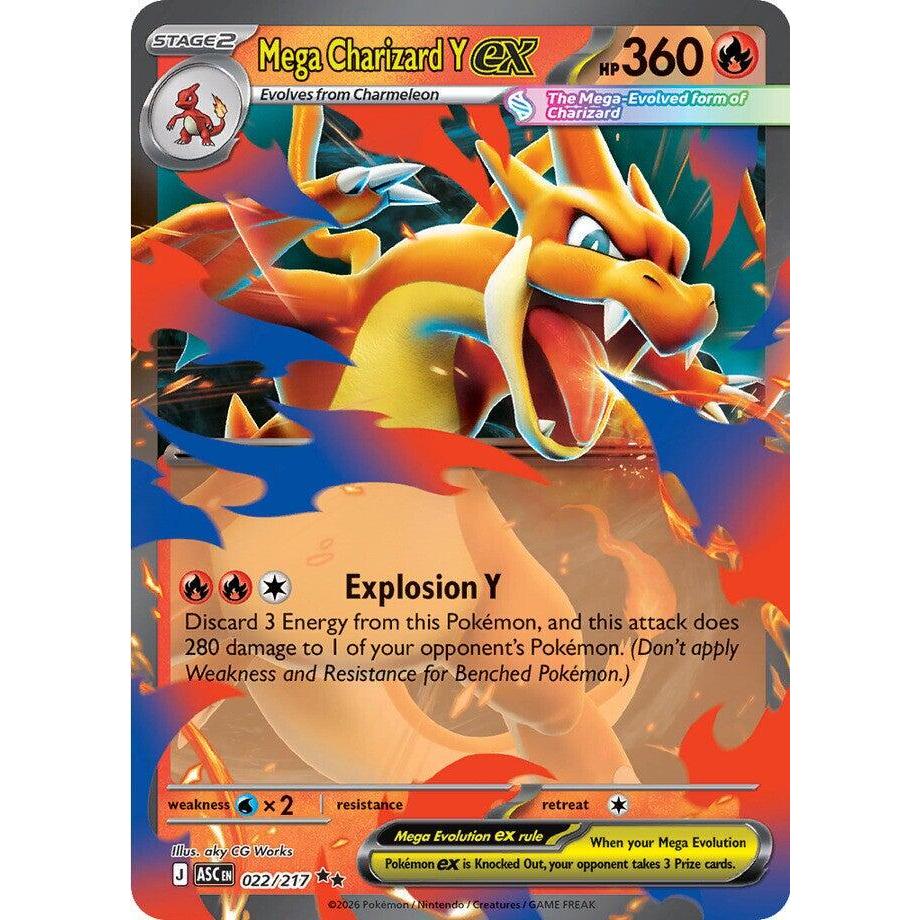 ASC_022/217 Mega CHARIZARD Y *Ascended Heroes*  English Pokemon TCG_EX