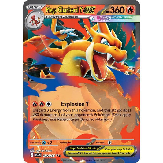 ASC_022/217 Mega CHARIZARD Y *Ascended Heroes*  English Pokemon TCG_EX