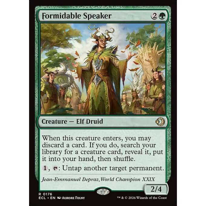 ECL_176 Formidable Speaker *Lorwyn Eclipsed* MTG Magic: The Gathering_Rare