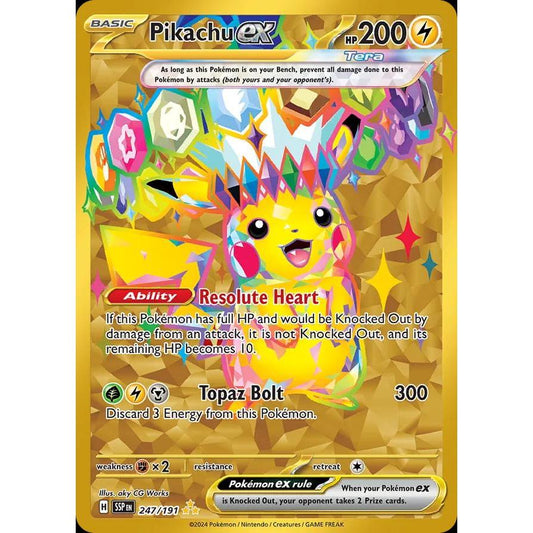 SSP_247/191 PIKACHU EX *Surging Sparks* SAR English Holofoil Pokemon TCG_Special Art Rare