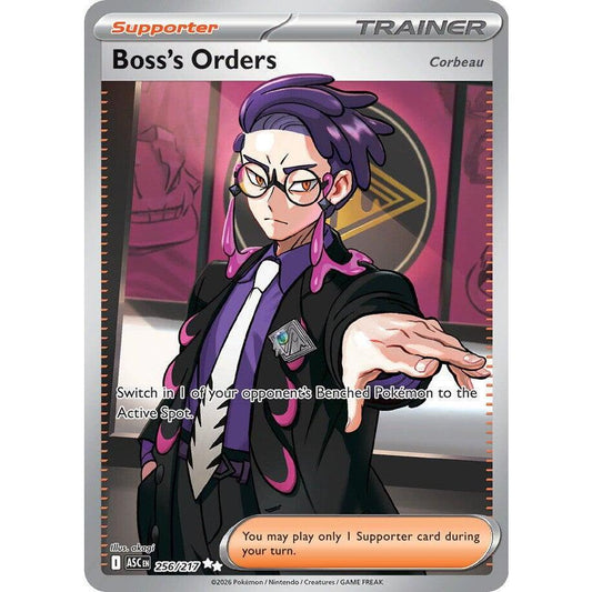 ASC_256/217 BOSS'S ORDERS CORBEAU Trainer *Ascended Heroes* IR English Pokemon TCG_Illustration Rare