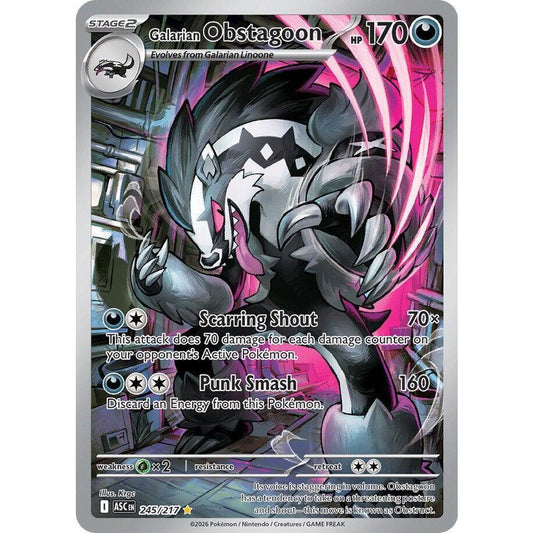 ASC_245/217 Galarian OBSTAGOON *Ascended Heroes* IR English Pokemon TCG_Illustration Rare