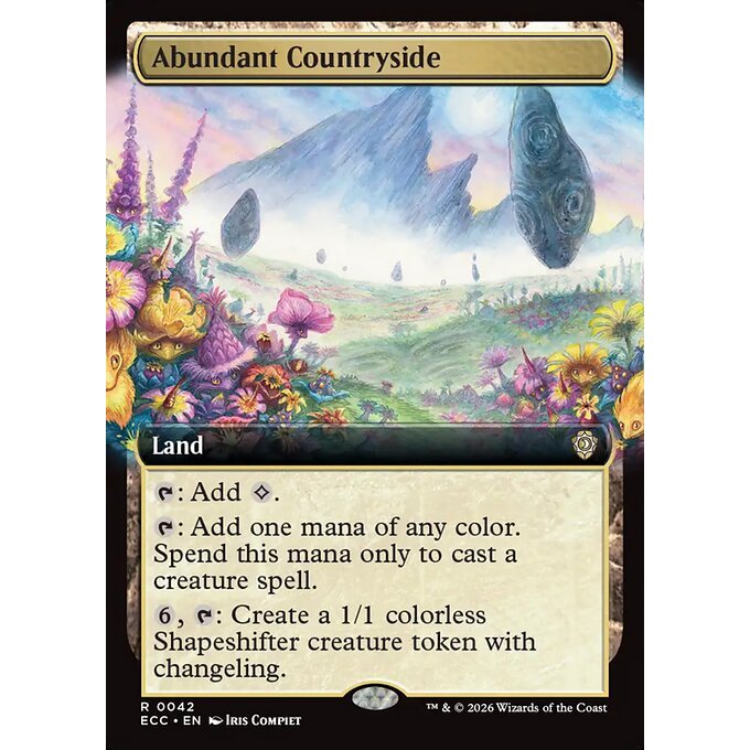 ECC_042 Abundant Countryside *Lorwyn Eclipsed Commander Extended Art EA* MTG Magic: The Gathering_Rare