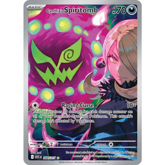 ASC_244/217 Cynthia's SPIRITOMB *Ascended Heroes* IR English Pokemon TCG_Illustration Rare