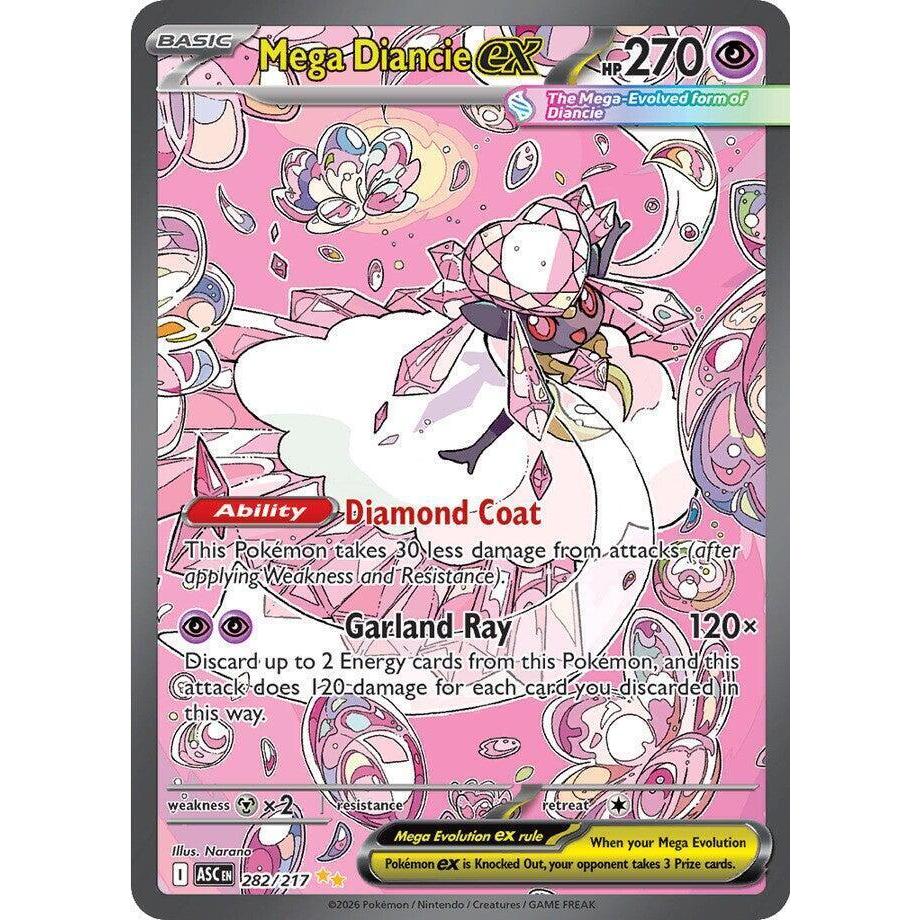ASC_282/217 Mega DIANCIE EX *Ascended Heroes* SIR English Pokemon TCG_Special Illustration Rare