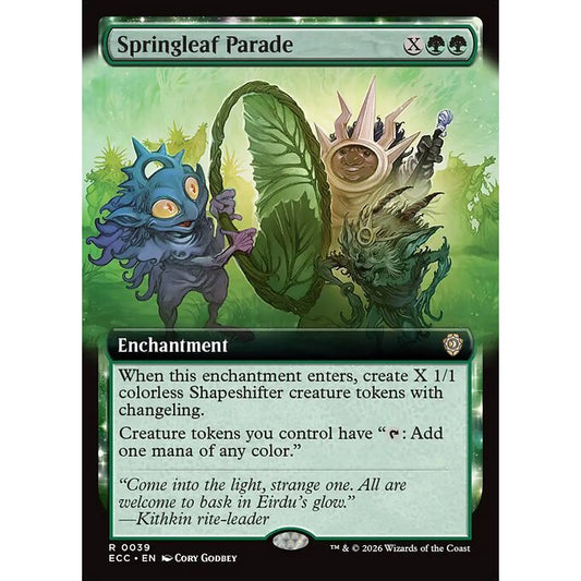 ECC_039 Springleaf Parade *Lorwyn Eclipsed Commander Extended Art EA* MTG Magic: The Gathering_Rare