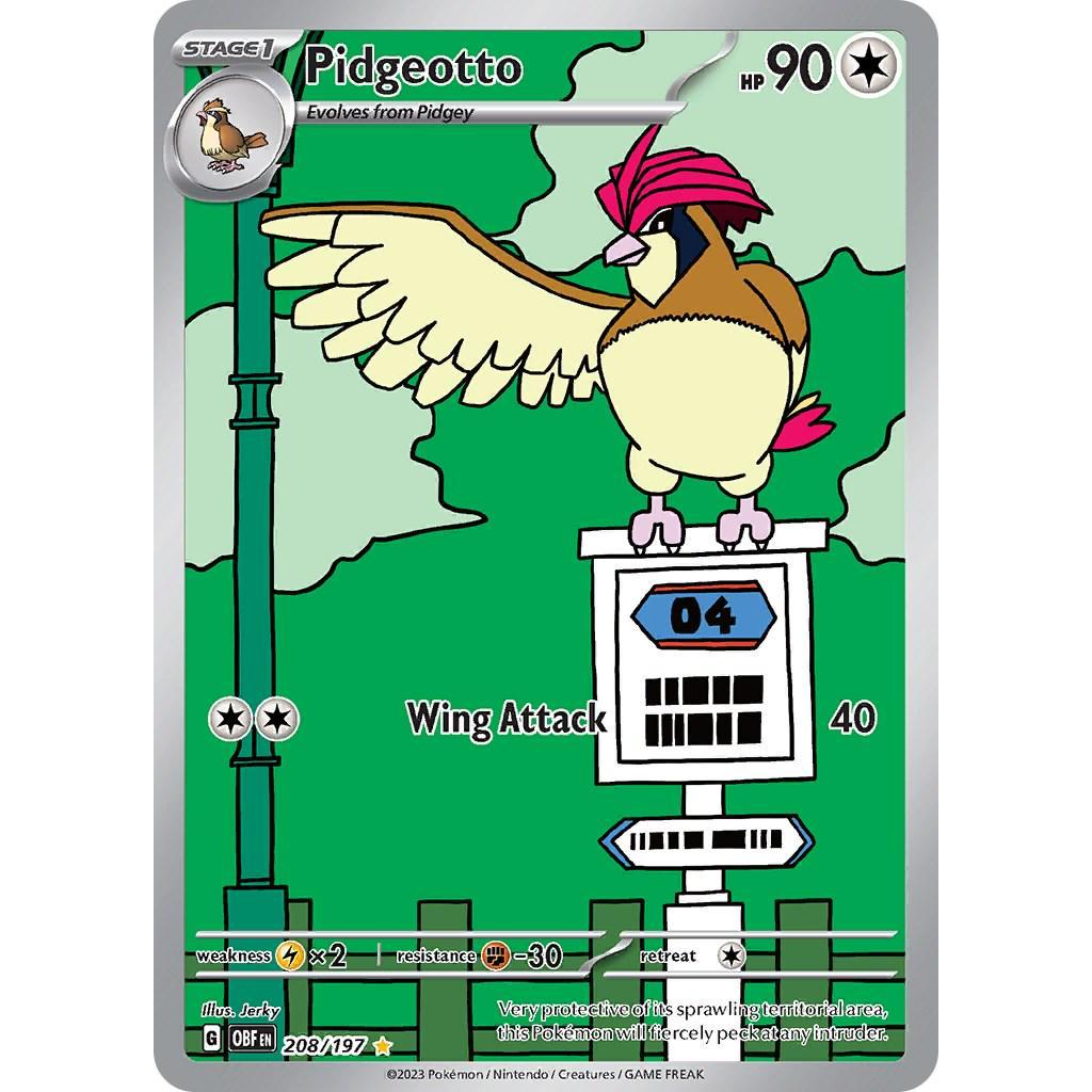 OBF_208/197 PIDGEOTTO *Obsidian Flames* IR English Pokemon TCG_Illustration Rare